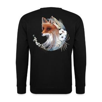 Fuchs - Unisex Pullover - Schwarz - Hinten - Alina (178cm)