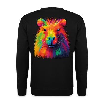 Capybara - Unisex Sweatshirt - black - Back - Alina (178cm)