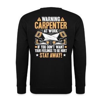 Carpenter Carpenter Carpentry Carpenter - Unisex Sweatshirt - black - Back - Michal (187cm)