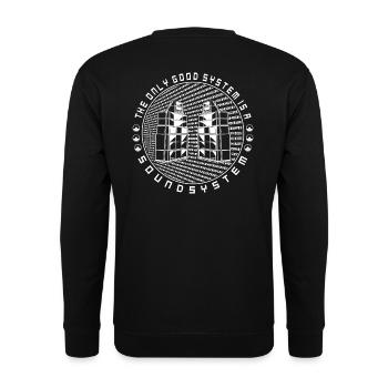The only good system is a sound system Tekno 23 - Unisex Sweatshirt - black - Back - Alina (178cm)