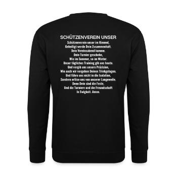 Schützenverein Unser Sportschießen Sportschütze - Unisex Pullover - Schwarz - Hinten - Alina (178cm)