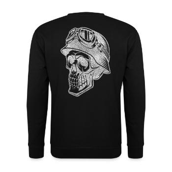 Biker skull t-shirt Bikerschädel - Sweat-shirt Unisexe - noir - Dos - Michal (187cm)