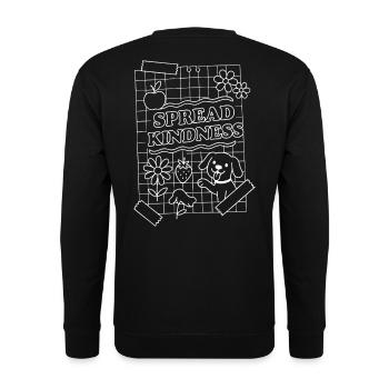 Spread Kindness (white) - Unisex Sweatshirt - black - Back - Alina (178cm)