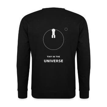 Tiny in the Universe - Unisex Sweatshirt - black - Back - Alina (178cm)