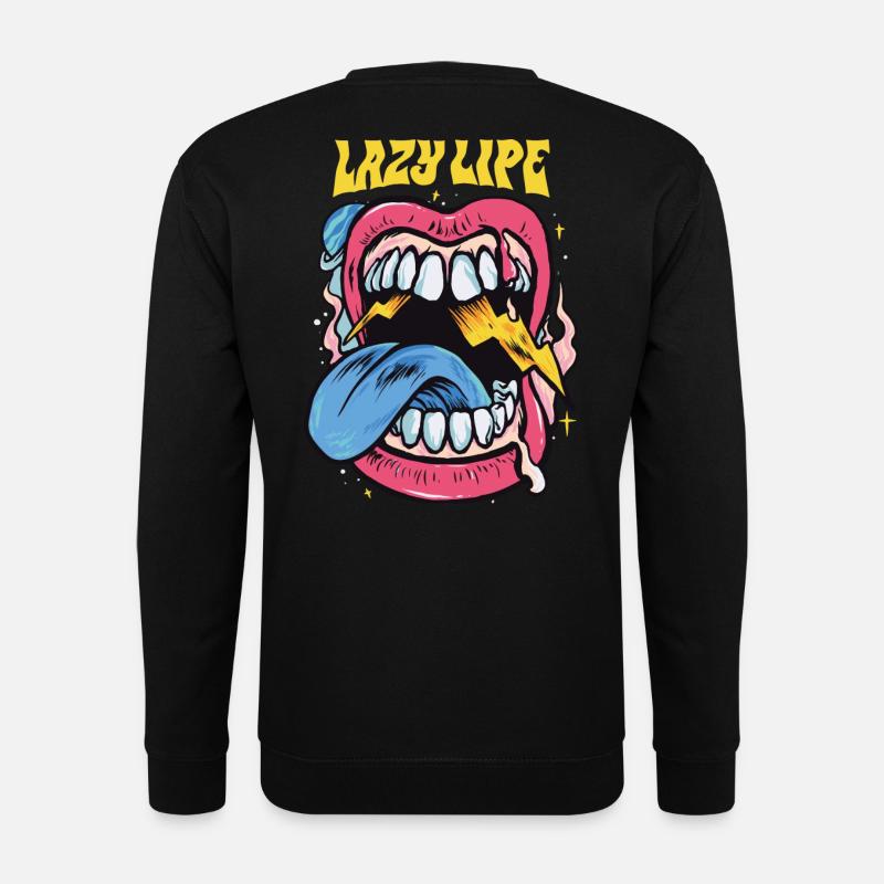 LAZY LIPE - Unisex Pullover - Schwarz