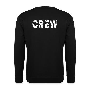 Crew Staff Mannschaft Team Techniker Festival - Unisex Pullover - Schwarz - Hinten - Alina (178cm)