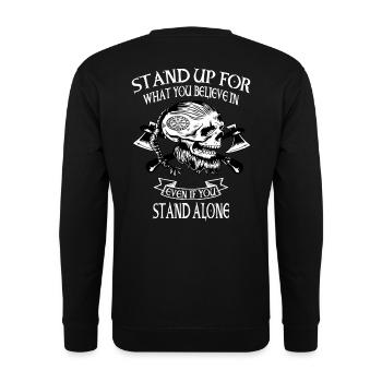 Viking Skull Skull Nordic - Sweat-shirt Unisexe - noir - Dos - Alina (178cm)