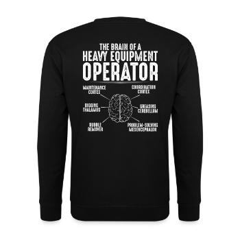 Pelleteuses pelles mécaniques - Sweat-shirt Unisexe - noir - Dos - Alina (178cm)
