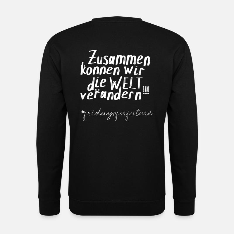 Klimagrechtigkeit ZUSAMMEN STARK Klimalösung - Unisex Pullover - Schwarz