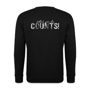 natural climate solutions Fridays For Future Greta - Unisex Sweatshirt - black - Back - Alina (178cm)