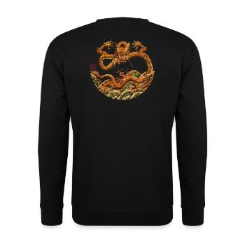 Chinesisch_Drache_Verbotenen Stadt_Zhenglong - Unisex Sweatshirt - black - Back - Alina (178cm)