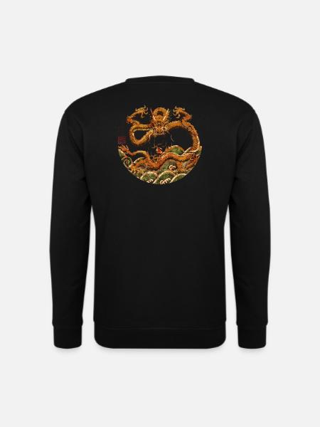 Chinesisch_Drache_Verbotenen Stadt_Zhenglong - Unisex Pullover - Schwarz