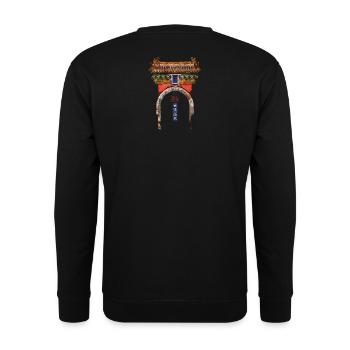 Chinesisch_Architektur_Beihai_Xitianfanjing - Unisex Pullover - Schwarz - Hinten - Alina (178cm)