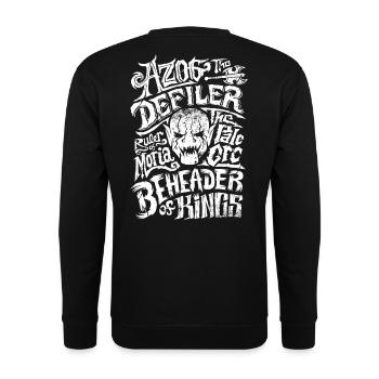 Le Hobbit Azog Le Profanateur Et Ses Titres - Sweat-shirt Unisexe - noir - Dos - Alina (178cm)