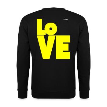 Love Yellow - Sweat-shirt Unisexe - noir - Dos - Alina (178cm)