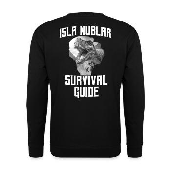 Isla Nublar - Survival Guide - Unisex Sweatshirt - black - Back - Alina (178cm)