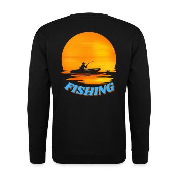 Fish Attack - Unisex Sweatshirt - black - Back - Alina (178cm)