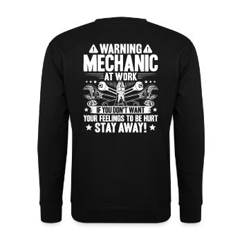Mechanic Mechanic Mechanics Mechanic - Unisex Sweatshirt - black - Back - Alina (178cm)