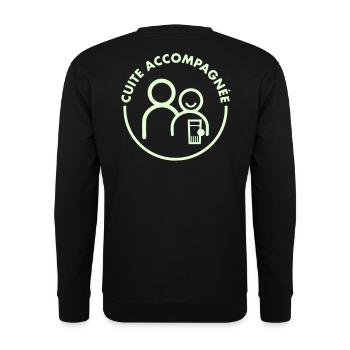 Cuite Accompagnée v2 (1c) - Sweat-shirt Unisexe - noir - Dos - Alina (178cm)