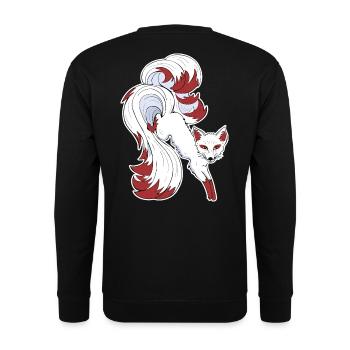 Nine-tailed fox - Unisex Sweatshirt - black - Back - Alina (178cm)
