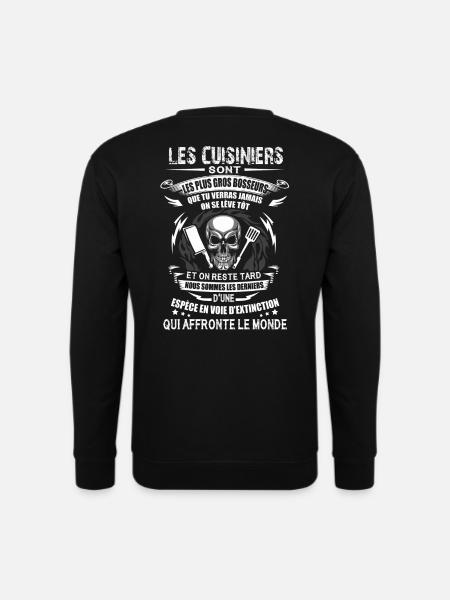Tee Shirt Cuisiniers - Sweat-shirt Unisexe - noir