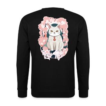 NekoMori Sakura - Unisex Sweatshirt - black - Back - Alina (178cm)