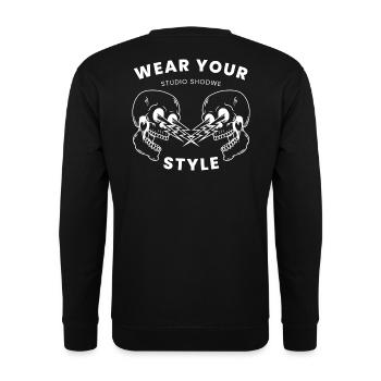 Chemise style Skull Blitz - Sweat-shirt Unisexe - noir - Dos - Alina (178cm)