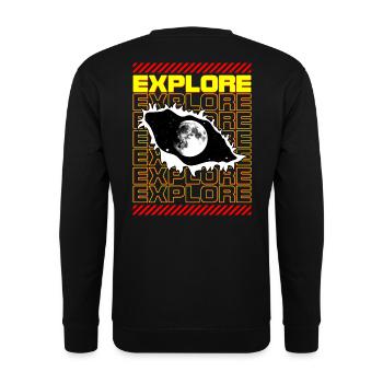 SPACE Explorer - Unisex Sweatshirt - black - Back - Alina (178cm)