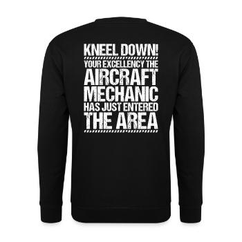 Fluggerätmechaniker Mécanicien d’aéronefs - Sweat-shirt Unisexe - noir - Dos - Alina (178cm)