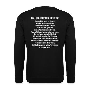 Hausmeister/Hausmeisterin/Hausmeister-Unser - Unisex Pullover - Schwarz - Hinten - Alina (178cm)