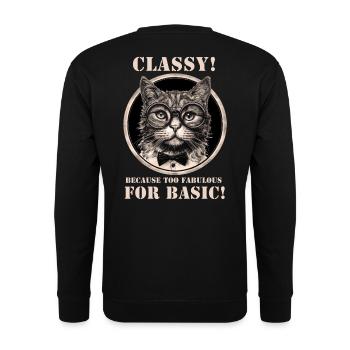 Chat - Sweat-shirt Unisexe - noir - Dos - Alina (178cm)