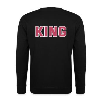 King red couple's outfit - Unisex Sweatshirt - black - Back - Alina (178cm)