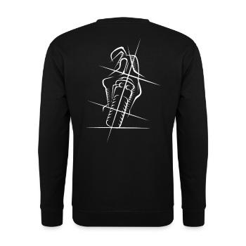 Moto Supersport Racing Biker Icon Sketch - Sweat-shirt Unisexe - noir - Dos - Alina (178cm)