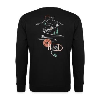 GoodMoodBike - Unisex Pullover - Schwarz - Hinten - Michal (187cm)