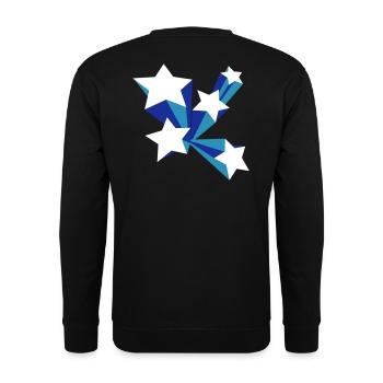 Sterne 3D - Unisex Pullover - Schwarz - Hinten - Alina (178cm)