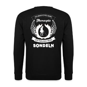 Sondeln metal detector - Unisex Sweatshirt - black - Back - Alina (178cm)