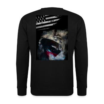 Bretagne Breizh abeille bourbon - Sweat-shirt Unisexe - noir - Dos - Michal (187cm)