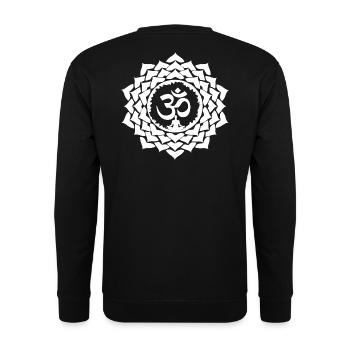 spiritual vibrations Flower of Life - Unisex Sweatshirt - black - Back - Alina (178cm)