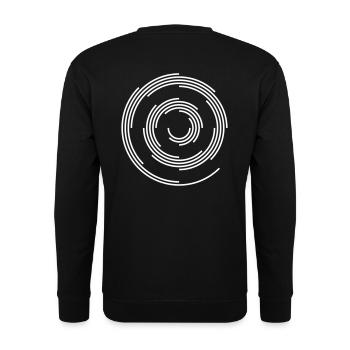 spiral tekno 23 - Unisex Pullover - Schwarz - Hinten - Alina (178cm)