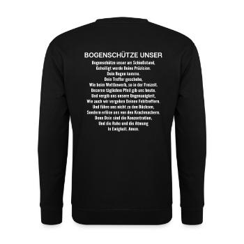Bogenschießen Bogenschütze Unser Gebet Geschenk - Unisex Pullover - Schwarz - Hinten - Michal (187cm)