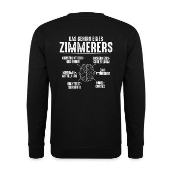 Zimmerer Zimmermann Zimmerei Zimmerin - Unisex Pullover - Schwarz - Hinten - Michal (187cm)