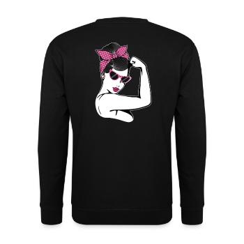 Retro Rockabilly Girl Cadeau - Sweat-shirt Unisexe - noir - Dos - Alina (178cm)