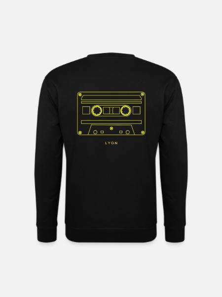 Cassette Rétro Minimaliste - Sweat-shirt Unisexe - noir