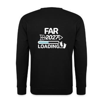 Far 2027- Papa 2027 Schwedisch - Unisex Pullover - Schwarz - Hinten - Alina (178cm)