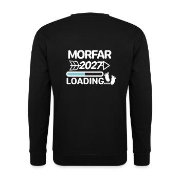 Morfar 2027 schwedisch - Unisex Pullover - Schwarz - Hinten - Alina (178cm)