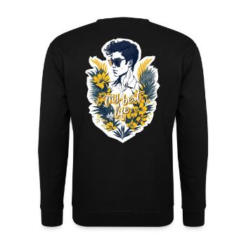 Mein bestes Leben - Unisex Pullover - Schwarz - Hinten - Alina (178cm)