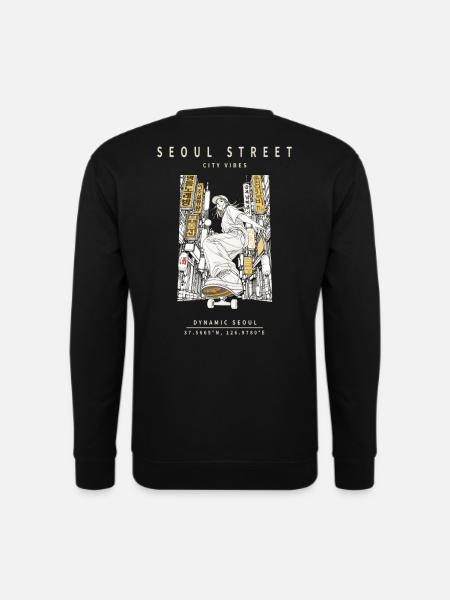 Seoul Street City Vibes - Unisex Pullover - Schwarz