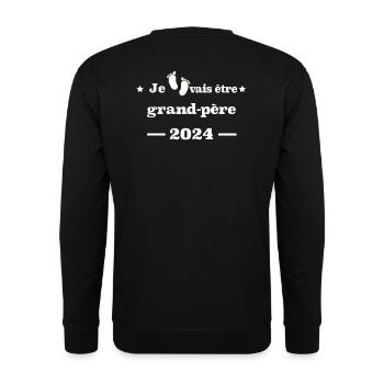 Je vais être grand-père2024 - Sweat-shirt Unisexe - noir - Dos - Alina (178cm)
