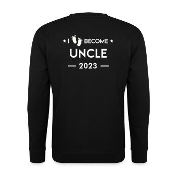 Ich werde Onkel 2023 - Unisex Pullover - Schwarz - Hinten - Alina (178cm)