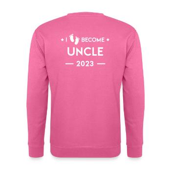Ich werde Onkel 2023 - Unisex Pullover - Pink - Hinten